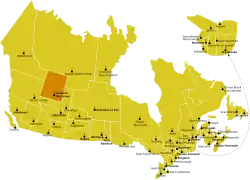 Arcidiecéze Grouard-McLennan na mapě