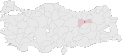 Erzincan na mapě