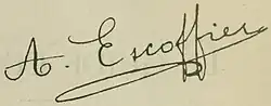 Auguste Escoffier – podpis