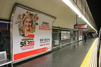 Nástupiště ve stanici Esperanza