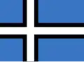 Nepřijatý návrh estonské vlajky vycházející z nordického kříže (2001)