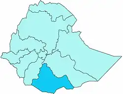 Apoštolský vikariát Awasa na mapě