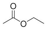 Strukturní vzorec ethyl-acetátu