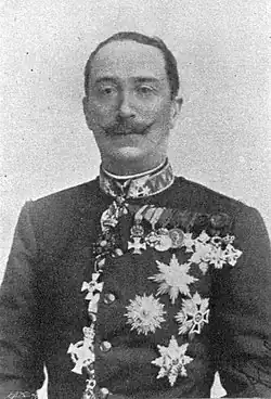C. k. polní zbrojmistr Eugen von Albori jako zemský velitel v Krakově (1900)