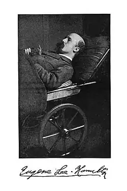 Eugene Lee-Hamilton v počátcích své dvacetileté paralýzy