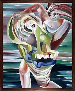 Vanitas - Krásný sloh, 1994, olej 110x90 cm