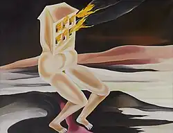 Desátý dům, 1980, olej 151x116cm