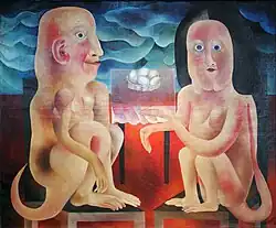 Opice Alki, 1966, olej 110x131 cm