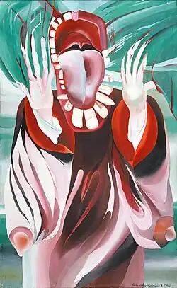 Pedagožky zlatoústé, 1988, olej