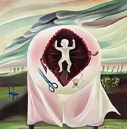 Sekce, 1976, olej 100x100cm