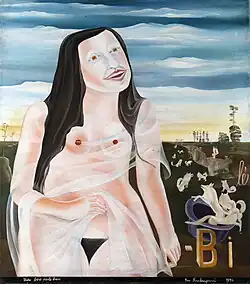 Votre frere parle bien, 1974, olej 85x75 cm