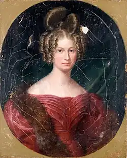 Kněžna Ida z Paaru, roz. kněžna z Lichtenštejna. Olej na plátně kolem roku 1830, Joseph Karl Stieler.