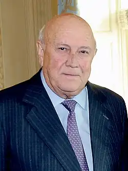 Frederik Willem de Klerk v roce 2012