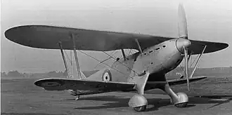 Čtvrtý vyrobený Fairey Fantôme (L7045), 1938