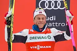 Johannes Høsflot Klæbo na SP v Drážďanech, leden 2018