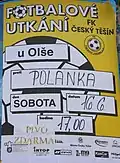 Plakát poutající k domácímu zápasu
