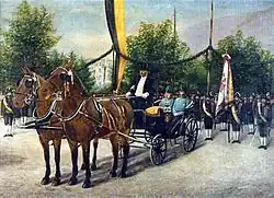 František Josef I. v italském Meranu, 1900