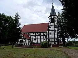 Hrázděný kostel ve Spreewitz