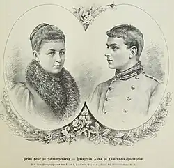 Princ Felix Schwarzenberg s manželkou Annou (1897)