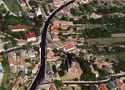 Letecký pohled na Felsőörs