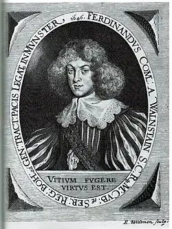 Ferdinand Arnošt z Valdštejna na rytině Eliase Wittmanna (1646)