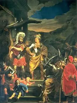 Pyrrhos předvádí slona Amsterdam