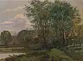 Stromy u vody (olej na kartonu) 1936