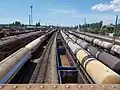 Pohled na zdejší seřaďovací nádraží.