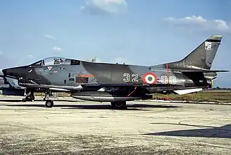 G.91Y 32° Stormo na letišti Caserta-Grazzanise