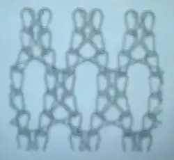 Struktura rašlové sítě s filetovou vazbou