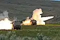 Americké raketomety M142 při cvičné palbě v roce 2011
