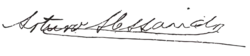 Arturo Alessandri, podpis
