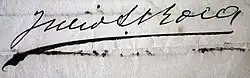 Julio Argentino Roca, podpis