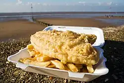 Fish and chips, fotografie z anglického Norfolku