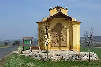 Kaplička sv. Václava v místech kostela postaveného na paměť bitvy