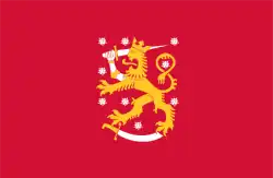 Finská vlajka (1917–1918) Poměr stran: 17:26