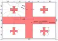 Rozměry gruzínské vlajky