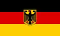Neoficiální německá vlajka se státním znakem Poměr stran: 3:5