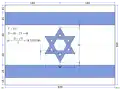 Rozměry izraelské vlajky
