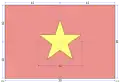 Rozměry vietnamské vlajky