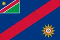 Vlajka namibijské policie Poměr stran: 2:3