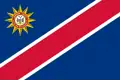 Vlajka namibijské policie (1991–2009) Poměr stran: 2:3