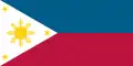 Filipínská vlajka (1985–1986) Poměr stran: 1:2