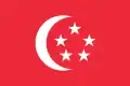 Vlajka singapurského prezidenta Poměr stran: 2:3