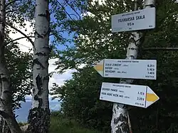Info na vrchu Folkmarské skály