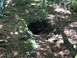 Vstup do štoly pod Folkmarskou skálou