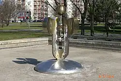 Detail plastiky fontány Mária