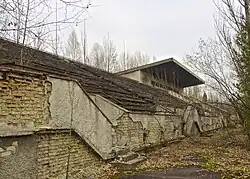 Tribuny fotbalového stadionu Avanhard