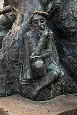 Ulrich Rülein von Calw ztvárněný na freiberské fontáně