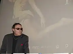 Jan Saudek na tiskové konferenci k filmu v lednu 2015